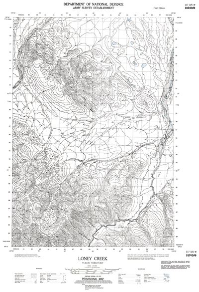 117D05W - LONEY CREEK - Topographic Map