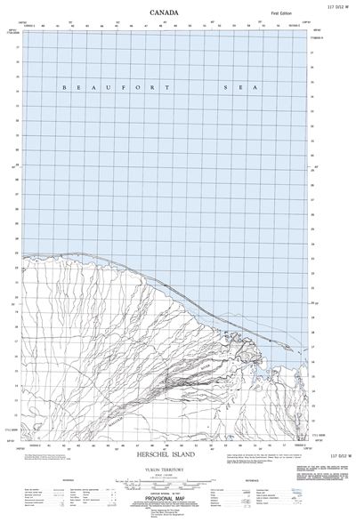 117D12W - HERSCHEL ISLAND - Topographic Map