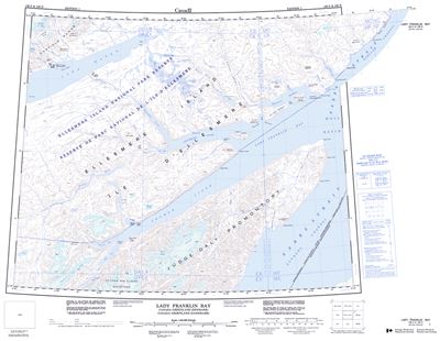 120C - LADY FRANKLIN BAY - Topographic Map