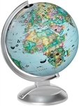 Kids Globe with Animals - 10 Inch diameter. The capacity to wonder is not learned. It's there from the beginning. Which is why this 10 inch diameter illuminated globe, with more than 100 drawings of people, landmarks, and animals, is a perfect companion t
