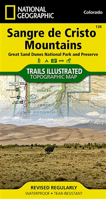 138 Sangre de Cristo Mountain Great Sand Dunes National Park National Geographic Trails Illustrated