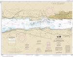 NOAA Chart 14770. Nautical Chart of Morristown NY to Butternut, ONT. NOAA charts portray water depths, coastlines, dangers, aids to navigation, landmarks, bottom characteristics and other features, as well as regulatory, tide, and other information. They