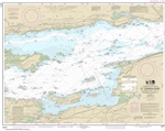 NOAA Chart 14771. Nautical Chart of Butternut Bay, ONT to Ironsides lsland, NY. NOAA charts portray water depths, coastlines, dangers, aids to navigation, landmarks, bottom characteristics and other features, as well as regulatory, tide, and other informa