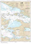 NOAA Chart 14773. Nautical Chart of Gananoque, ONT to St. Lawrence Park. NY. NOAA charts portray water depths, coastlines, dangers, aids to navigation, landmarks, bottom characteristics and other features, as well as regulatory, tide, and other informatio