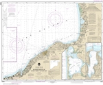 NOAA Chart 14803. Nautical Chart of Six Miles south of Stony Point to Port Bay - North Pond - Little Sodus Bay. NOAA charts portray water depths, coastlines, dangers, aids to navigation, landmarks, bottom characteristics and other features, as well as reg