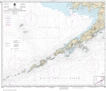 NOAA Chart 16011. Nautical Chart of Alaska Peninsula and Aleutian Islands to Seguam Pass. NOAA charts portray water depths, coastlines, dangers, aids to navigation, landmarks, bottom characteristics and other features, as well as regulatory, tide, and oth