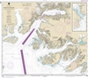 NOAA Chart 16708. Nautical Chart of 16708 Prince William Sound - Port Fidalgo and Valdez Arm - Tatitlek Narrows - Alaska Nautical Chart. NOAA charts portray water depths, coastlines, dangers, aids to navigation, landmarks, bottom characteristics and other