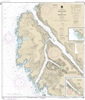 NOAA Chart 17303. Nautical Chart of Yakobi Island and Lisianski Inlet - Pelican Harbor. NOAA charts portray water depths, coastlines, dangers, aids to navigation, landmarks, bottom characteristics and other features, as well as regulatory, tide, and other