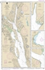 NOAA Chart 17317. Nautical Chart of Lynn Canal - Point Sherman to Skagway - Lutak Inlet - Skagway and Nahku Bay - Portage Cove, Chilkoot Inlet- Alaska. NOAA charts portray water depths, coastlines, dangers, aids to navigation, landmarks, bottom characteri