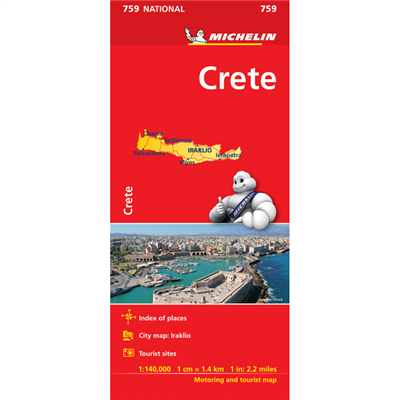 Crete Travel & Road Map. Updated regularly, MICHELIN National Map Crete will give you an overall picture of your journey thanks to its clear and accurate mapping scale 1:140,000. Our map will help you easily plan your safe and enjoyable journey in Crete t