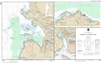 NOAA Chart 17435. Nautical Chart of Harbors in Clarence Strait Port Chester, Annette Island - Tamgas Harbor, Annette Island - Metlakatla Harbor - Alaska. NOAA charts portray water depths, coastlines, dangers, aids to navigation, landmarks, bottom characte