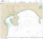 NOAA Nautical Chart 18428. Oak and Crescent Harbors. NOAA maps portray water depths, coastlines, dangers, aids to navigation, landmarks, bottom characteristics and other features, as well as regulatory, tide, and other information. They contain all critic