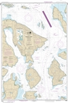 NOAA Nautical Chart 18430. Rosario Strait - Northern Part. NOAA maps portray water depths, coastlines, dangers, aids to navigation, landmarks, bottom characteristics and other features, as well as regulatory, tide, and other information. They contain all