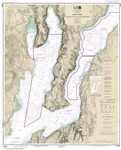 NOAA Chart 18458. Hood Canal to Quatsap Point Including Dabob Bay Nautical Chart. NOAA charts portray water depths, coastlines, dangers, aids to navigation, landmarks, bottom characteristics and other features, as well as regulatory, tide, and other infor