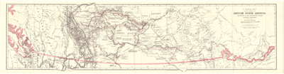 The Palliser Expedition Map 1857-60 - Reproduction. This reproduction map is one of the most important maps of Western Canada with respect to early pre-Canadian history. Measures 14 inches tall by 54 inches wide. John Palliser, who submitted to the Royal