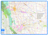 Southern Alberta Regional Wall Map. This regional road map of Southern Alberta is a current map with parks, places (cities, towns, villages and hamlets), highways, major roads, township and range roads, First Nations and Metis Settlements, Counties, MD's