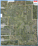 Calgary Orthophoto laminated wall map. If you want to see Calgary like you would from space using satellite imagery, we have something better - a large 42 inch by 50 inch laminated map of Calgary using orthophotos. Collected in 2019, this image ar