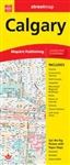 Calgary Alberta Travel Road map. A must have for anyone travelling in Calgary. Includes communities, detailed roads, an inset of downtown, points of interest, parks, schools, golf courses, hospitals, shopping centers and more. Folded maps have been the t