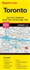GTA Toronto & Area Road map. The map not only includes the city of Toronto itself but also encompasses several surrounding communities, including East York, Etobicoke, North York, Scarborough, and York. For anyone traveling within the GTA, having a compre