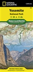 Yosemite California National Park Trail Map. Features found on this map include Ansel Adams Wilderness, Bridalveil Fall, Cathedral Range, El Capitan, Emigrant Wilderness, Excelsior Mountain, Hoover Wilderness, Illilouette Falls, Inyo National Forest, Lake