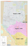 Alberta Treaty Boundaries Provincial Base Wall Map 1:1,000,000. This current map of Alberta shows all Indigenous Treaty Boundaries in Alberta. Includes First Nation Treaties 4, 6, 7, 8, 10 and 11. Also includes primary and secondary highways, both paved a