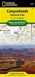 Canyonlands National Park Utah Trail Map. Key areas of interest featured on this map include Canyon Rims Recreation Area, Glen Canyon National Recreation Area, the Island in the Sky district, the Needles district, and the Maze district. Glen Canyon Nation