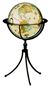 Marin 16 inch World Globe. Hand-crafted warmth; a contemporary interpretation of a classic design. The hand-crafted wrought iron stand offers a beautiful setting for this 16 inch, raised-relief, parchment ocean globe that is guaranteed to capture the atte