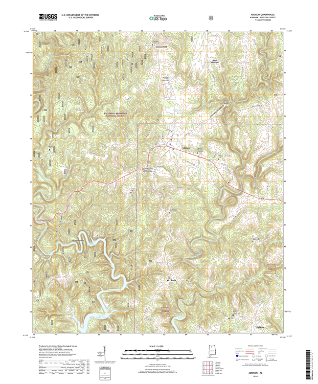 Addison Alabama - 24k Topo Map