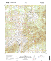 Anniston Alabama - 24k Topo Map