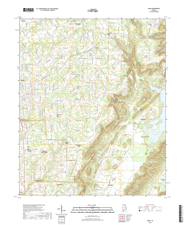 Arab Alabama - 24k Topo Map