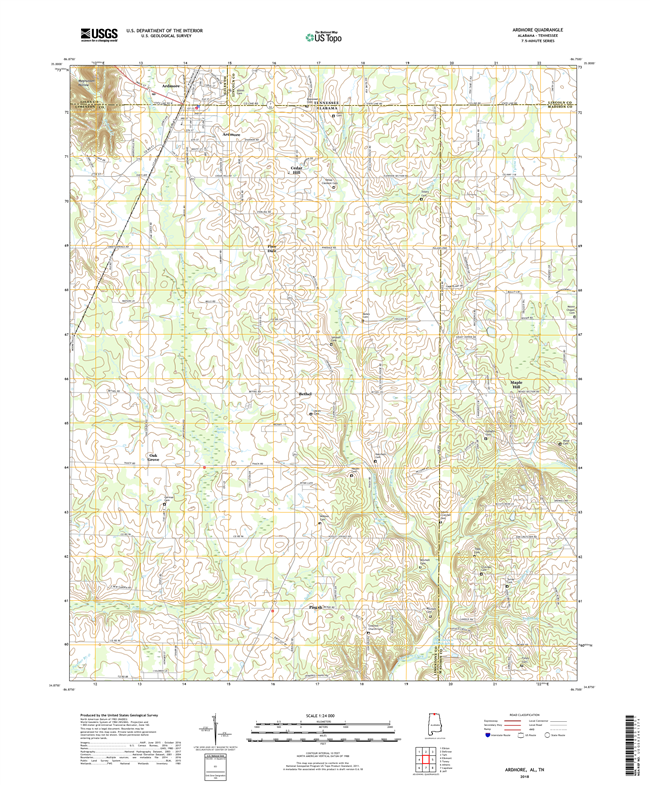 Ardmore Alabama - Tennesseee - 24k Topo Map