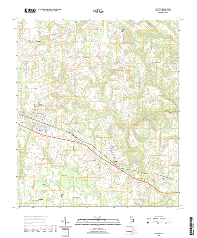 Ashford Alabama - 24k Topo Map