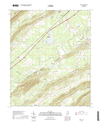Ashville Alabama - 24k Topo Map