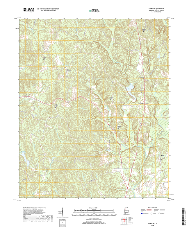 Bankston Alabama - 24k Topo Map