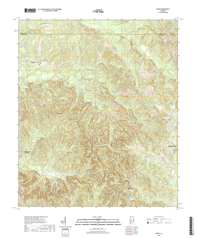 Bashi Alabama - 24k Topo Map