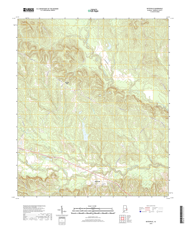 Batesville Alabama - 24k Topo Map