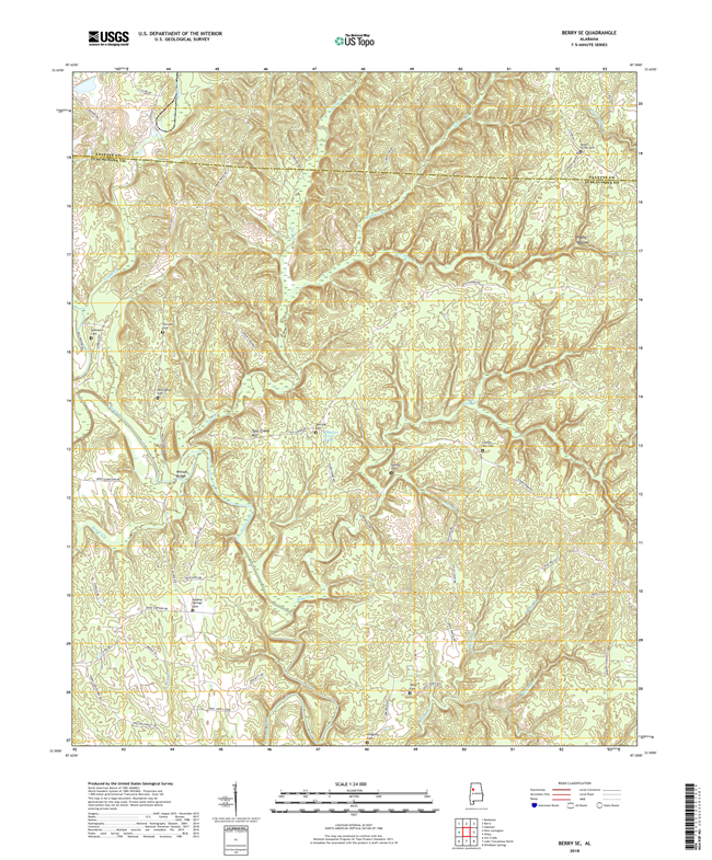 Berry SE Alabama - 24k Topo Map