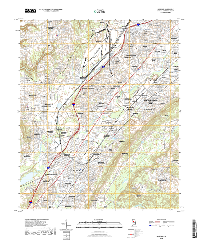 Bessemer Alabama - 24k Topo Map