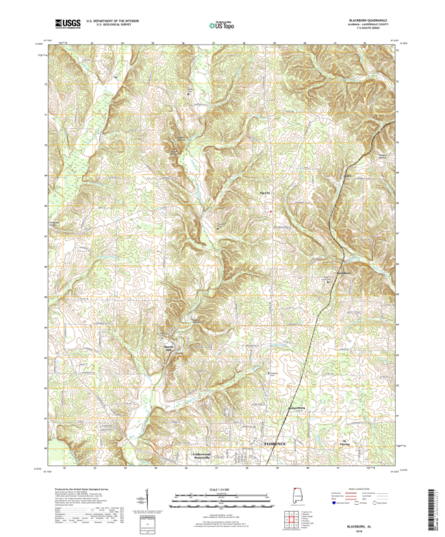 Blackburn Alabama - 24k Topo Map