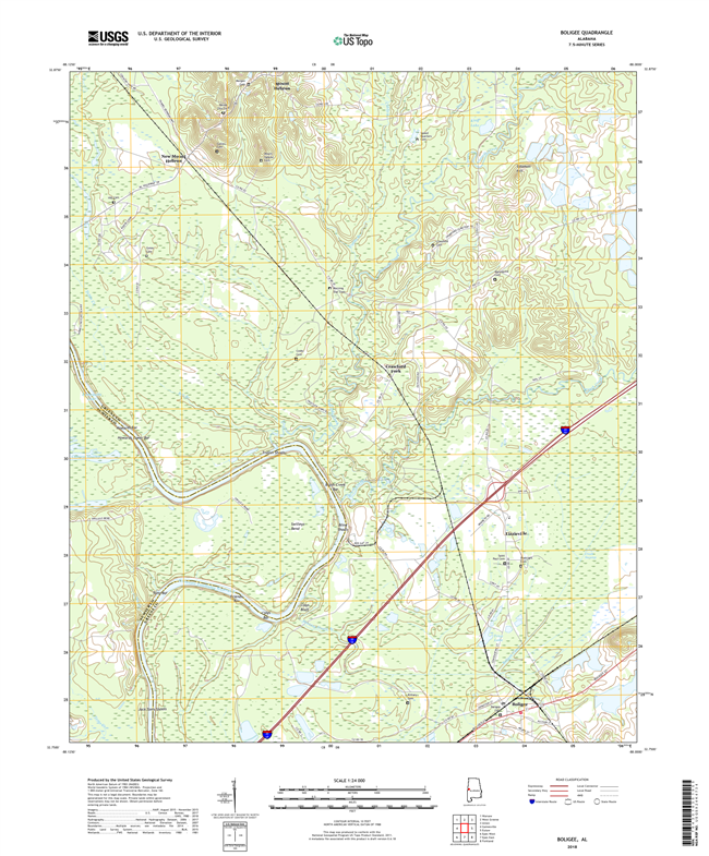 Boligee Alabama - 24k Topo Map