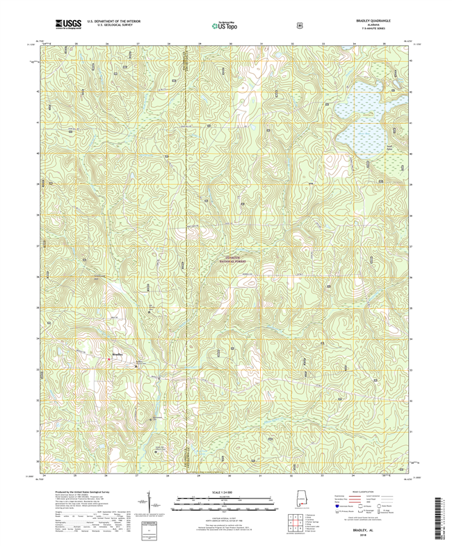 Bradley Alabama - 24k Topo Map