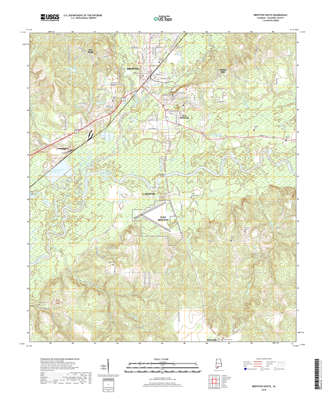Brewton South Alabama - 24k Topo Map