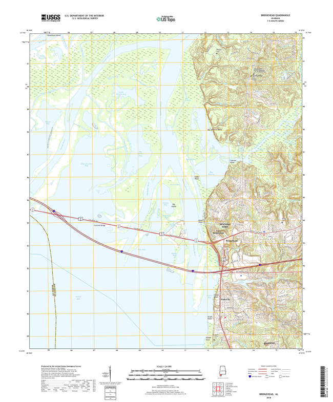 Bridgehead Alabama - 24k Topo Map