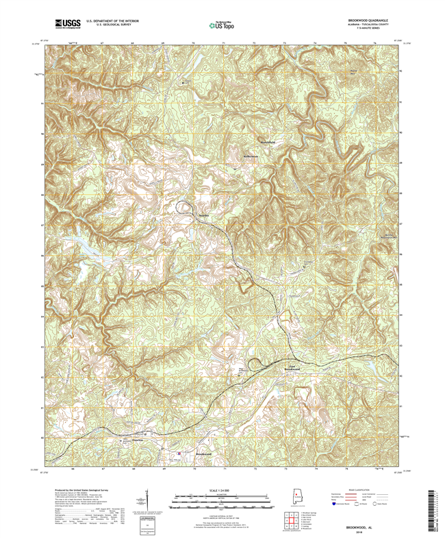 Brookwood Alabama - 24k Topo Map