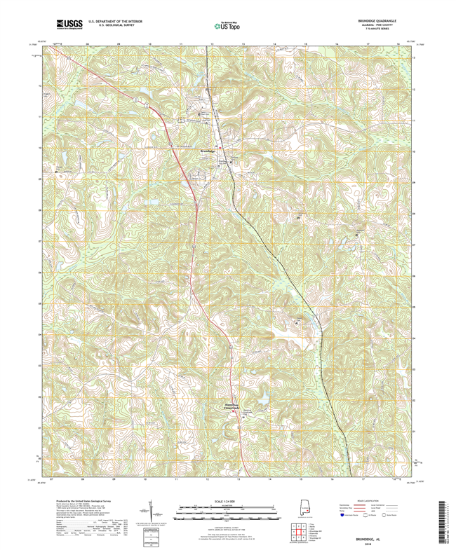 Brundidge Alabama - 24k Topo Map