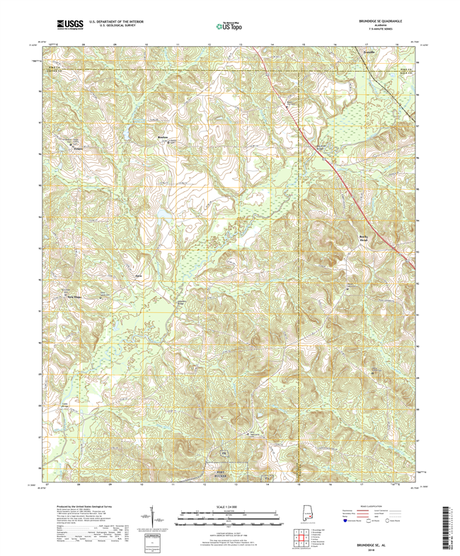Brundidge SE Alabama - 24k Topo Map