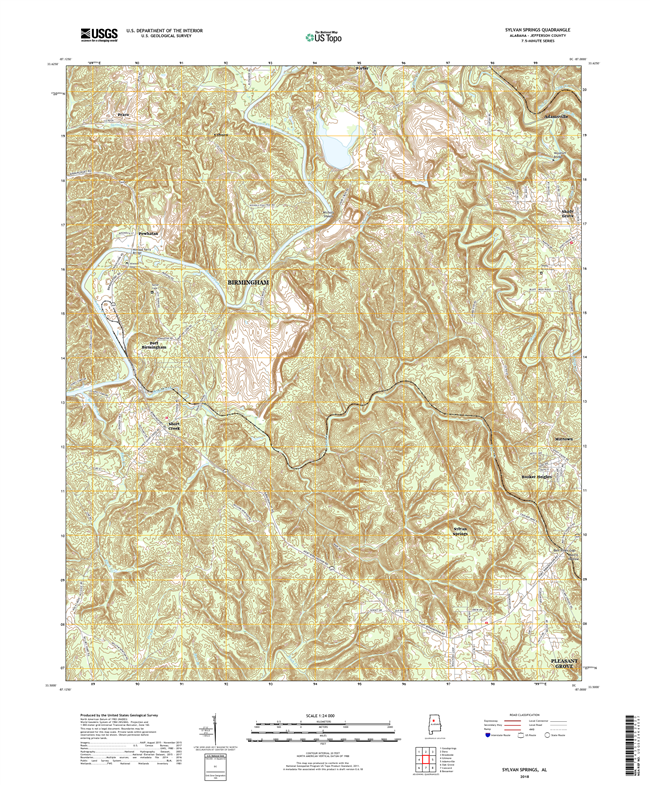 Sylvan Springs Alabama - 24k Topo Map