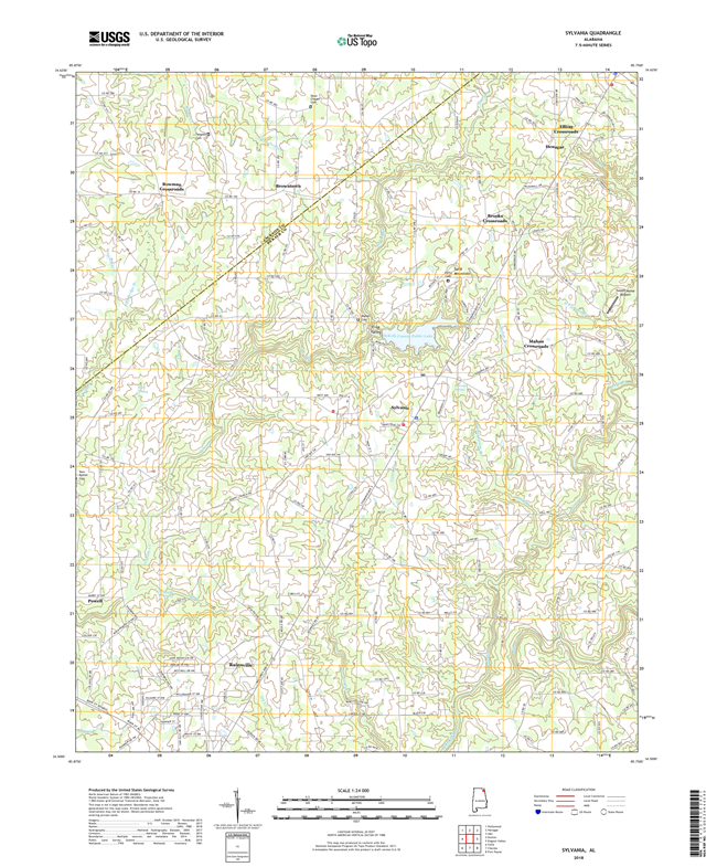 Sylvania Alabama - 24k Topo Map