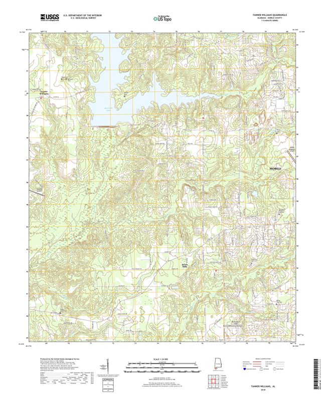 Tanner Williams Alabama - 24k Topo Map