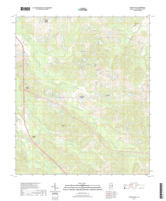 Teasleys Mill Alabama - 24k Topo Map